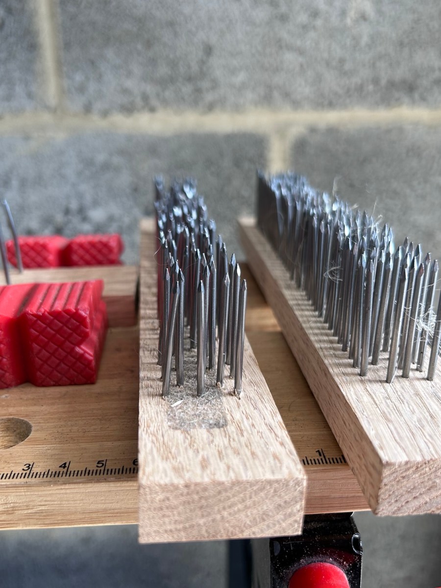 Making flax hackles